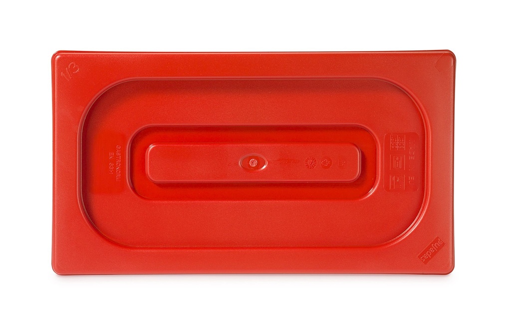 [P1200P2] Tapa Gastronorm Polinorm de Polietileno 1/2 en rojo
