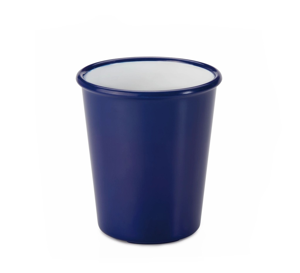 Vaso de 8 centímetros de melamina en azul y blanco