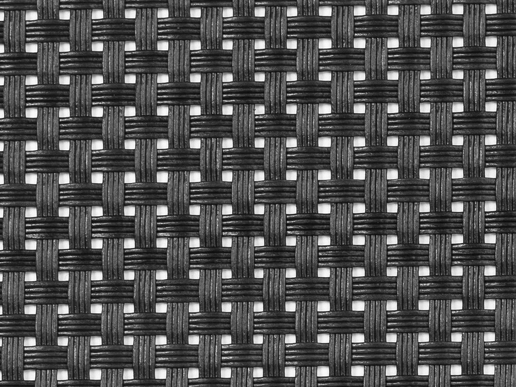 [P926004] Mantel individual trama gruesa de PVC y poliéster de 45 x 30 cm en Negro