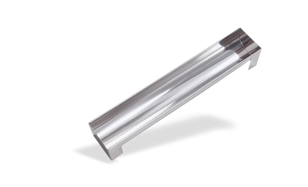 Molde 1/2 caña desmontable redondo de acero inoxidable de 25 x 9 x 6 centímetros