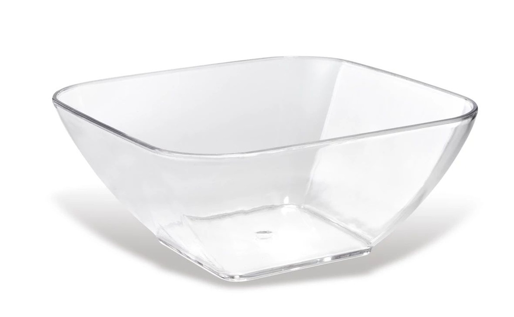Ensalada cuadrada 28 ½ cm acrílico transparente