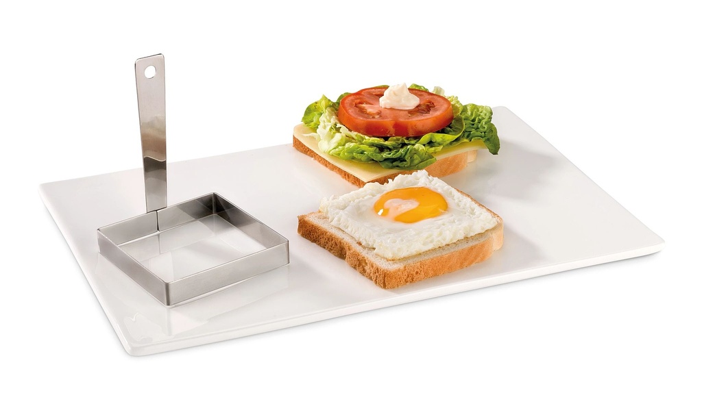 Molde huevo sandwich cuadrado de acero inoxidable de 8,5 cm