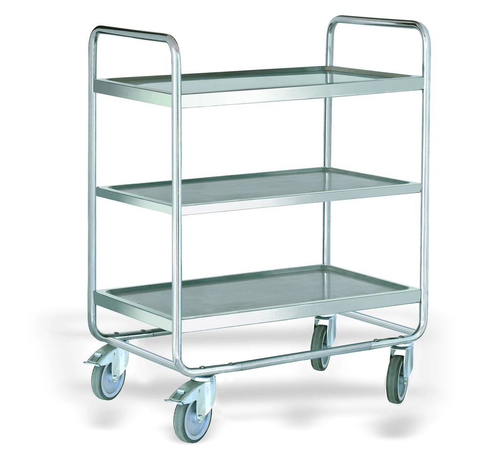 Carro de servicio desmontable de Acero Inoxidable de Niveles 3 - 900 x 500 mm