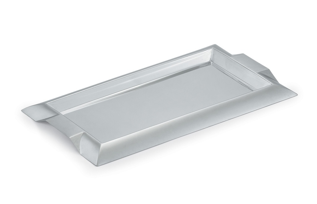 Bandeja de servicio de acero inoxidable rectangular media