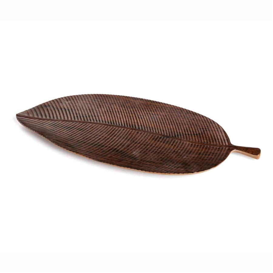 Plato de melamina hoja 37 x 15 cm