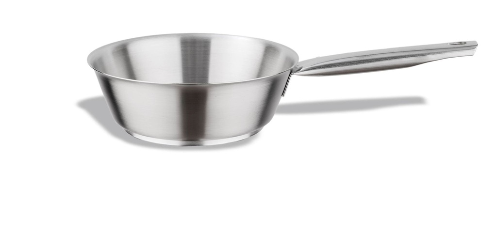 Cazo cónico Inox-Pro 22 centímetros listo para la inducción en acabado satinado