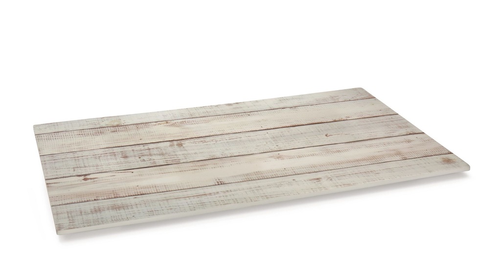 Soporte presentación 1/1 de melamina con superficie de madera blanca