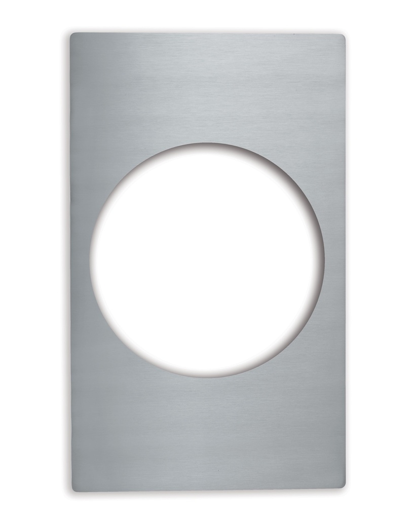 Plantilla de acero inoxidable Miramar® con bordes lisos para una gran bandeja de cocina redonda Miramar
