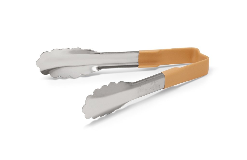 Pinzas festoneadas monobloc de acero inoxidable de 15 cm con mango marfil Kool-Touch®