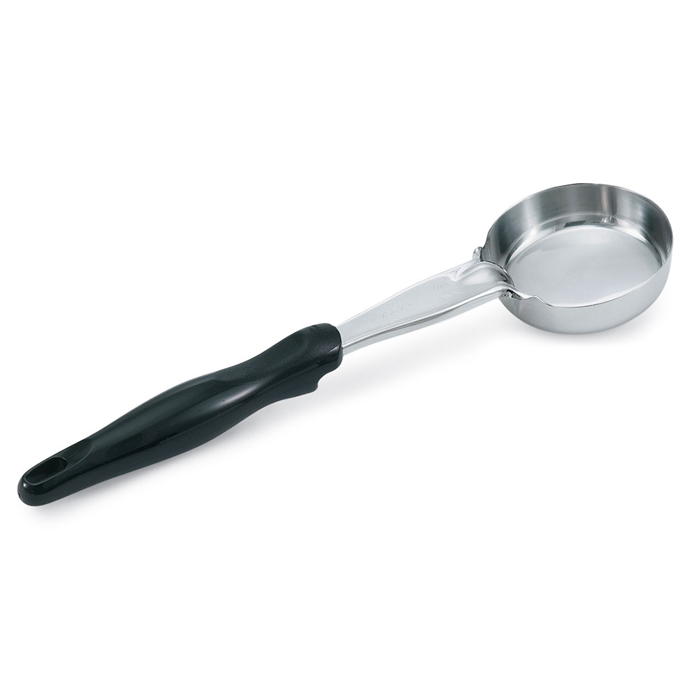 Spoodle® monobloc redondo de acero inoxidable de 89 ml con mango de nylon negro