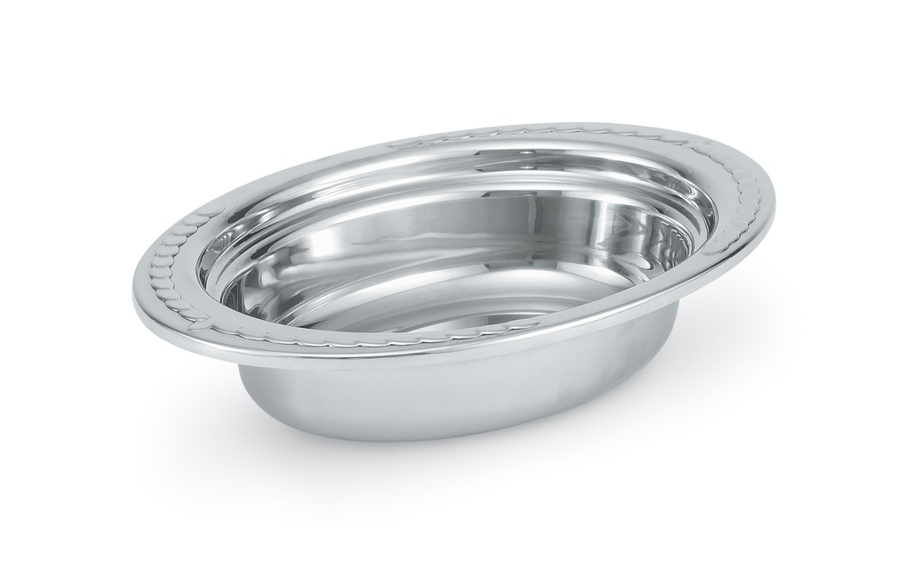 Cacerola decorativa de acero inoxidable ovalada Miramar® de 2 ½ pulgada de profundidad