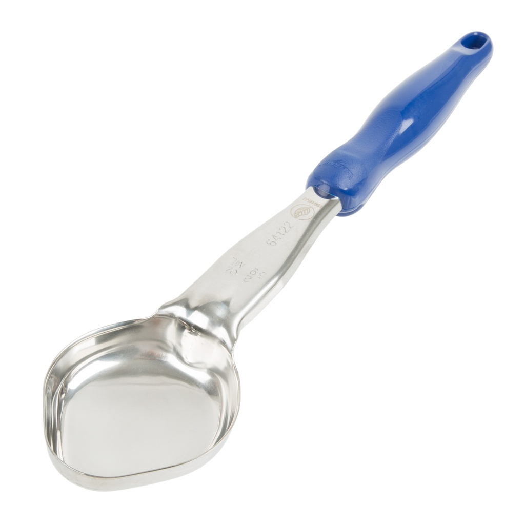 Spoodle® monobloc ovalado de acero inoxidable de 59 ml con mango de nylon azul