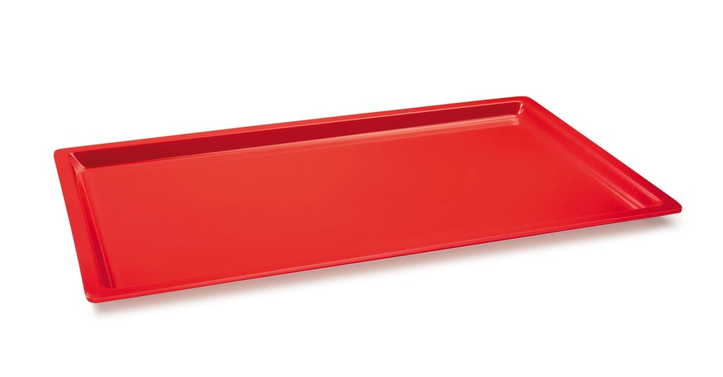 Cubeta GN de 1/1 de 20 milímetros de profundidad en color rojo