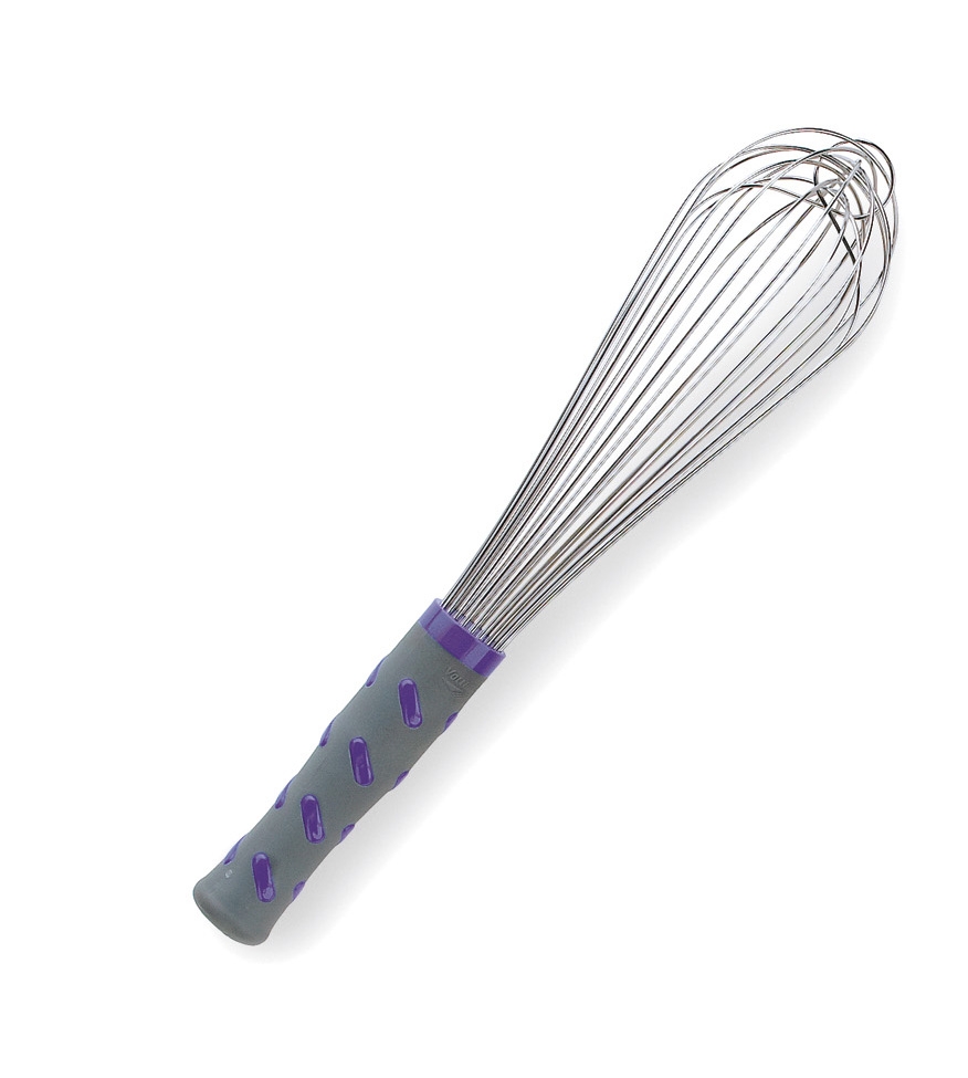 Batidor de acero inoxidable de 31 cm con mango de nylon