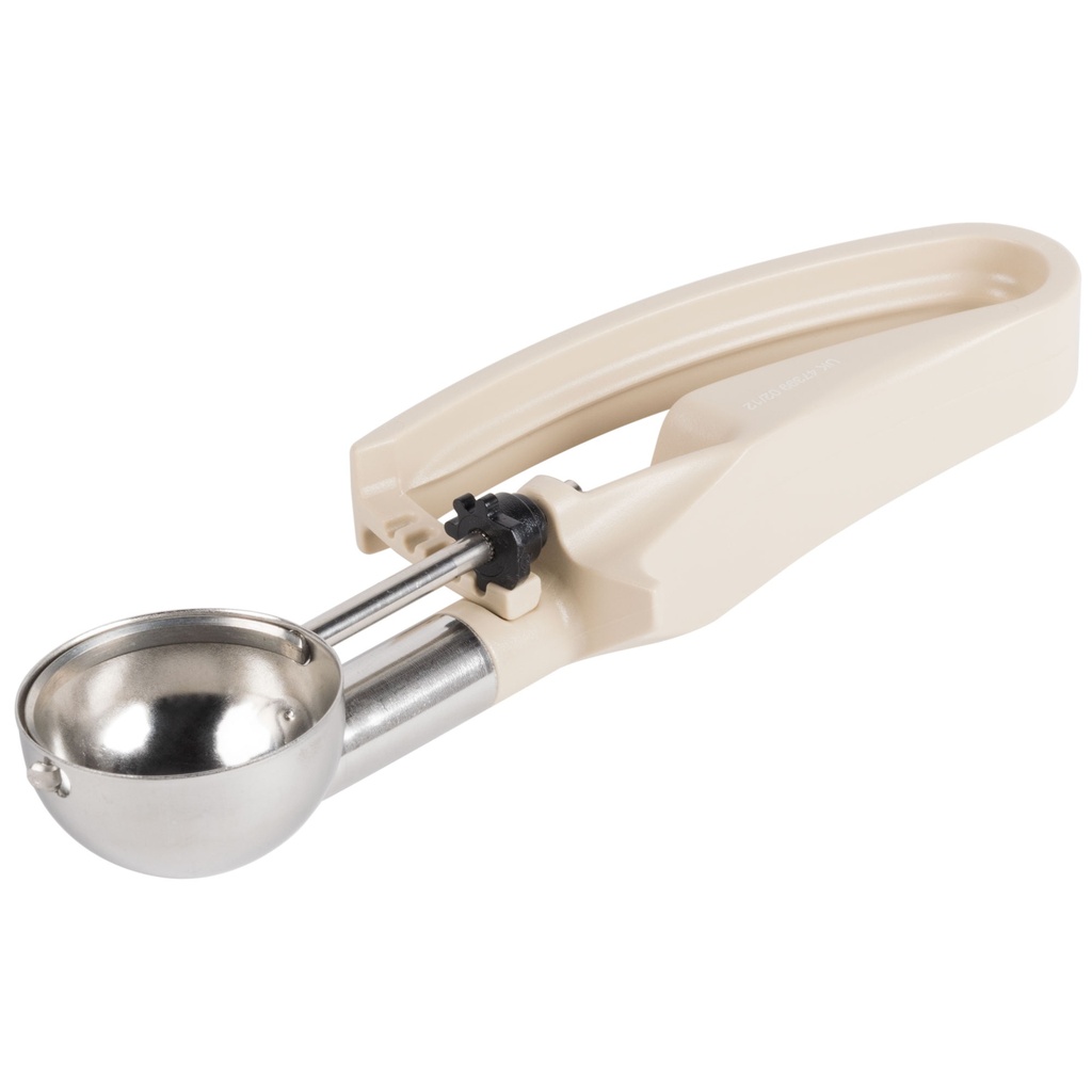 Porcionador apretable de 28 ml con mango marron
