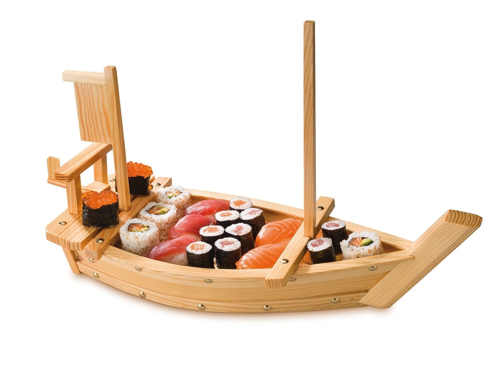 [P100601] Barco de sushi 70 x 25.5 cm de bambú