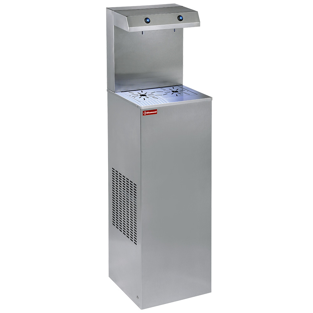 Enfriador de agua, acero inoxidable, 80 Lit / h, doble vertedor.