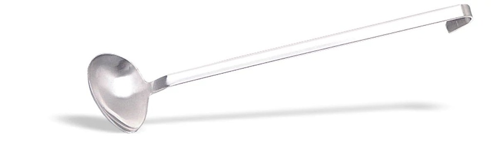 Cuchara oblicua monobloc de acero inoxidable de 38 centímetros