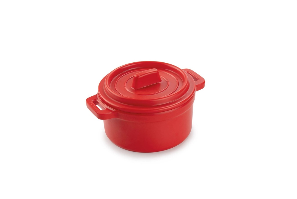 Mini Cacerola Redonda con Tapa Roja 10 cm