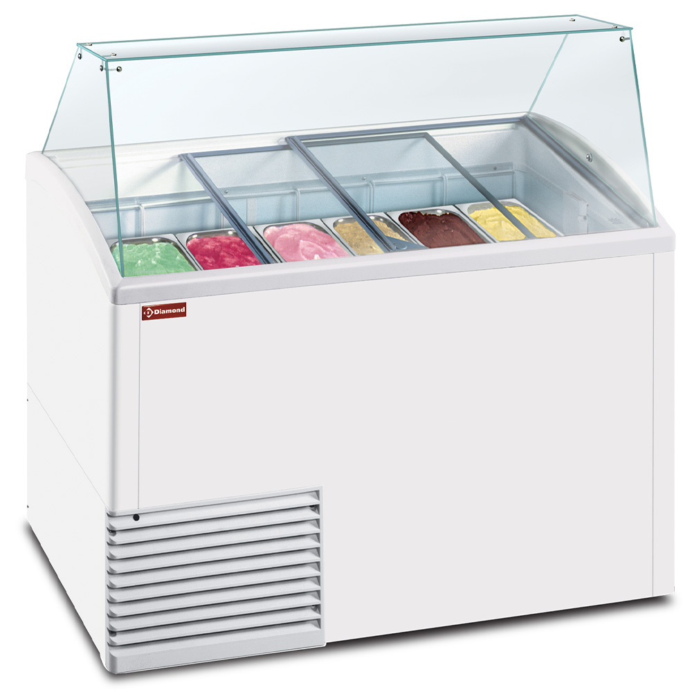 Mostrador de helados, 10 recipientes
