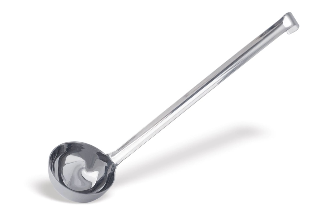 Cacillo monobloc económico de acero inoxidable de 31 centímetros con cuenco de 0,12 litros