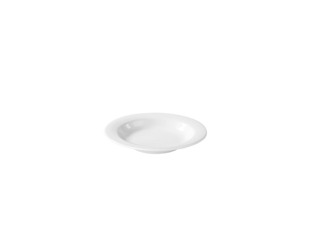 Plato de sopa 24 centímetros de melamina en blanco