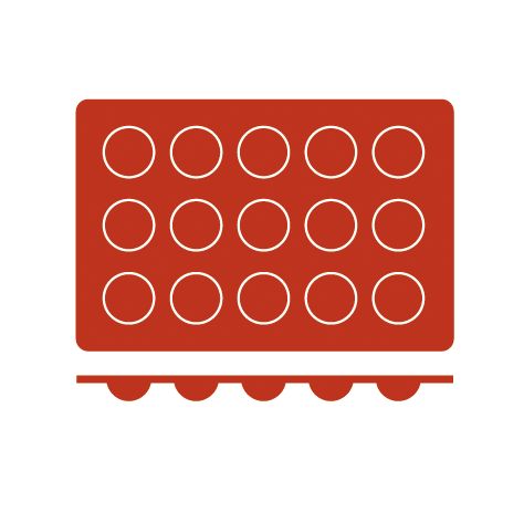 Molde de silicona GN 1/3 en forma de Media Bola de 4 centímetros