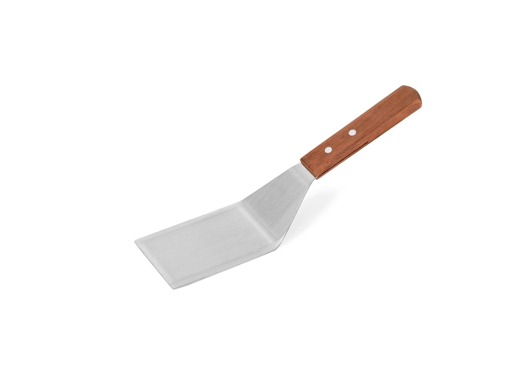 Pala bar de acero inoxidable de 29 cm con mango de madera