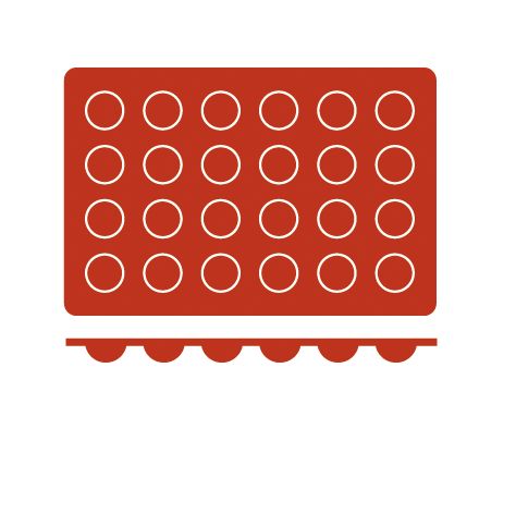 Molde de silicona GN 1/3 en forma de Media Bola de 3 centímetros