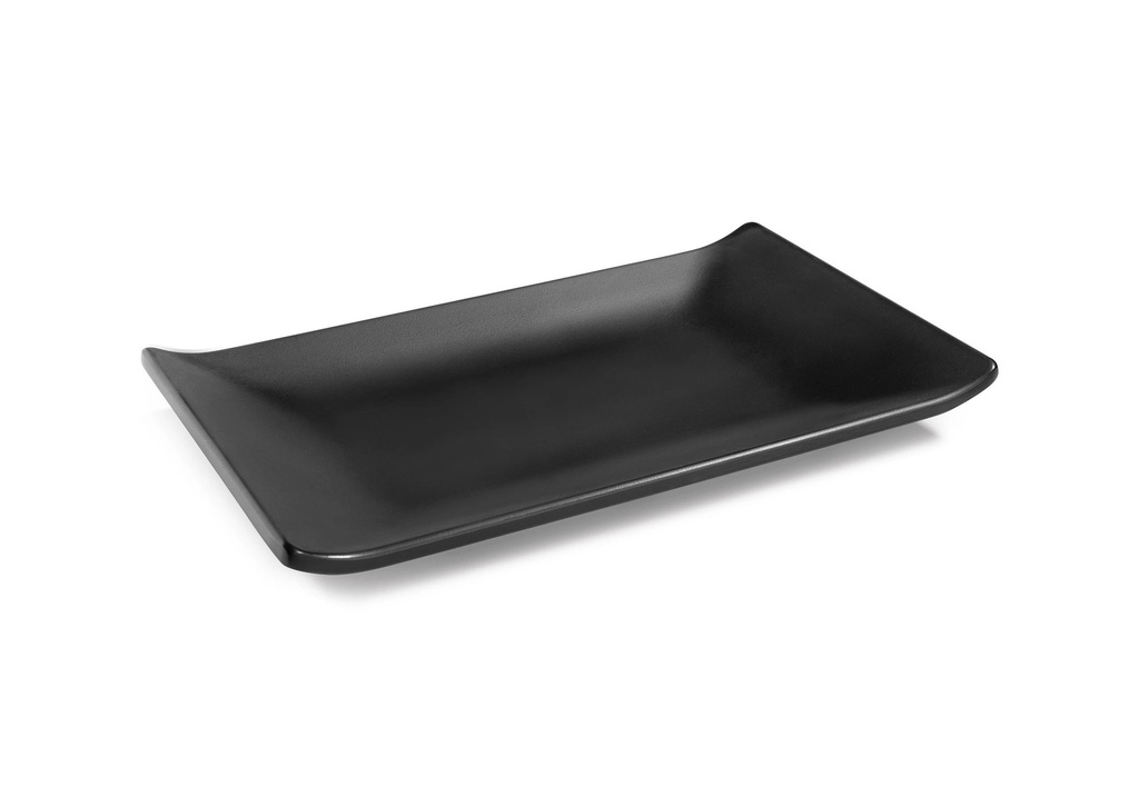 Bandeja rectangular 234 x 147 x 25 mm melamina en negro