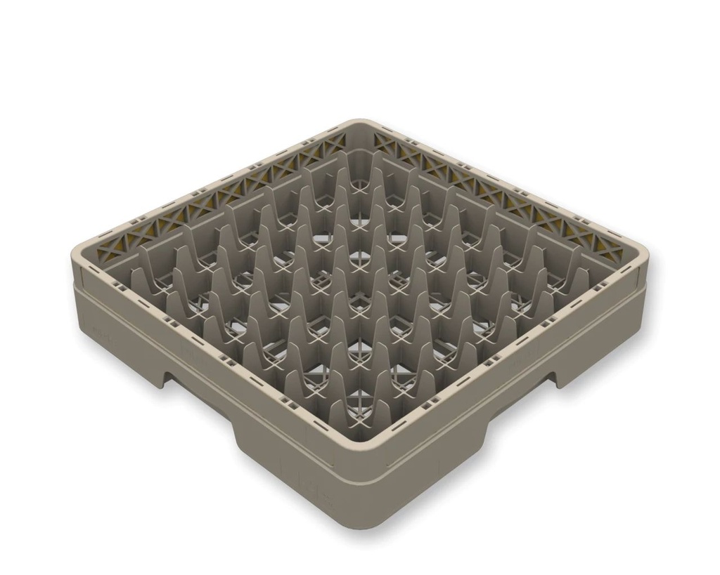 [P5490] Cesta abierta Flap Rack de polipropileno de 49 compartimentos en color beige