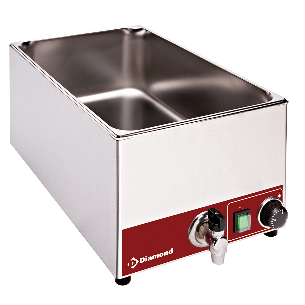 Baño María eléctrica de mesa GN 1/1 - 150 mm + grifo