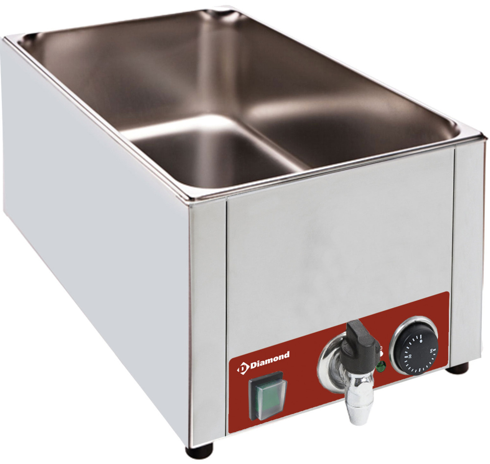 Baño María eléctrica de mesa GN 1/1 - 150 mm + grifo