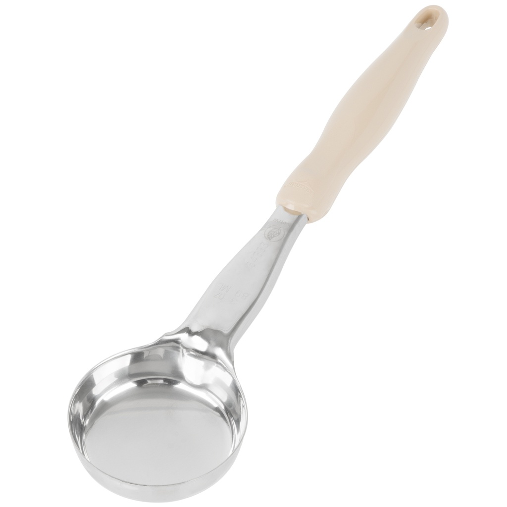 Spoodle® monobloc redondo de acero inoxidable de 118 ml con mango de nylon marfil