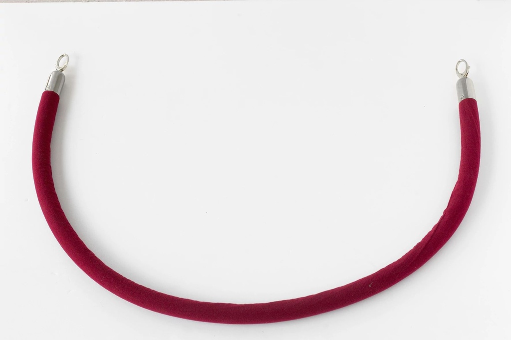 [P19105] Cuerda de hormigón 150 cm de tela roja con extremos cromados