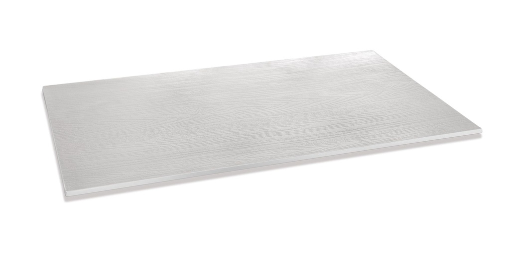 Soporte presentación 1/2 de melamina con la superficie de grano de madera blanca