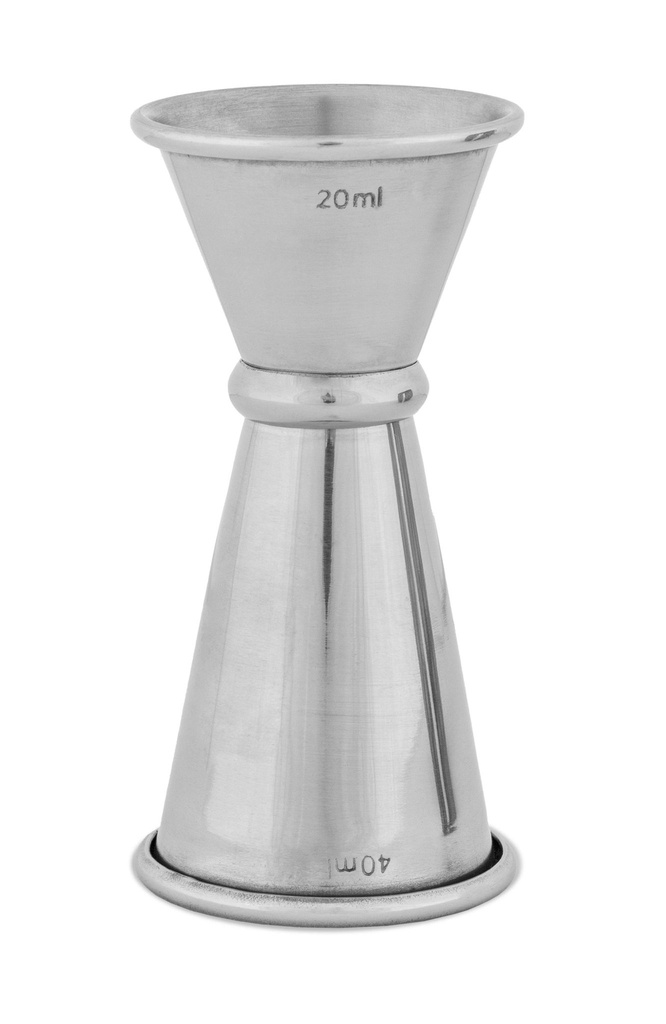 Dosificador licor de color plata de 20 y 40 mililitros
