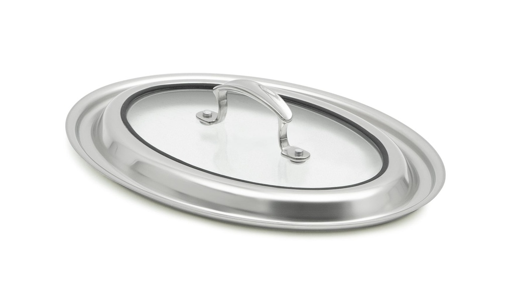 Tapa de vidrio Miramar® para sartén de alimentos ovalado au gratin de 12 pulgadas