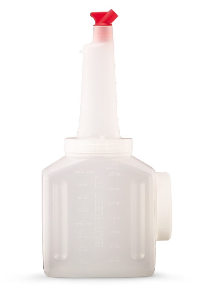 Contenedor de almacenamiento Traex® Bar Keep II™ de 2 cuartos de galón con jarra, cuello, tapa y seis surtidos caños estándar de colores