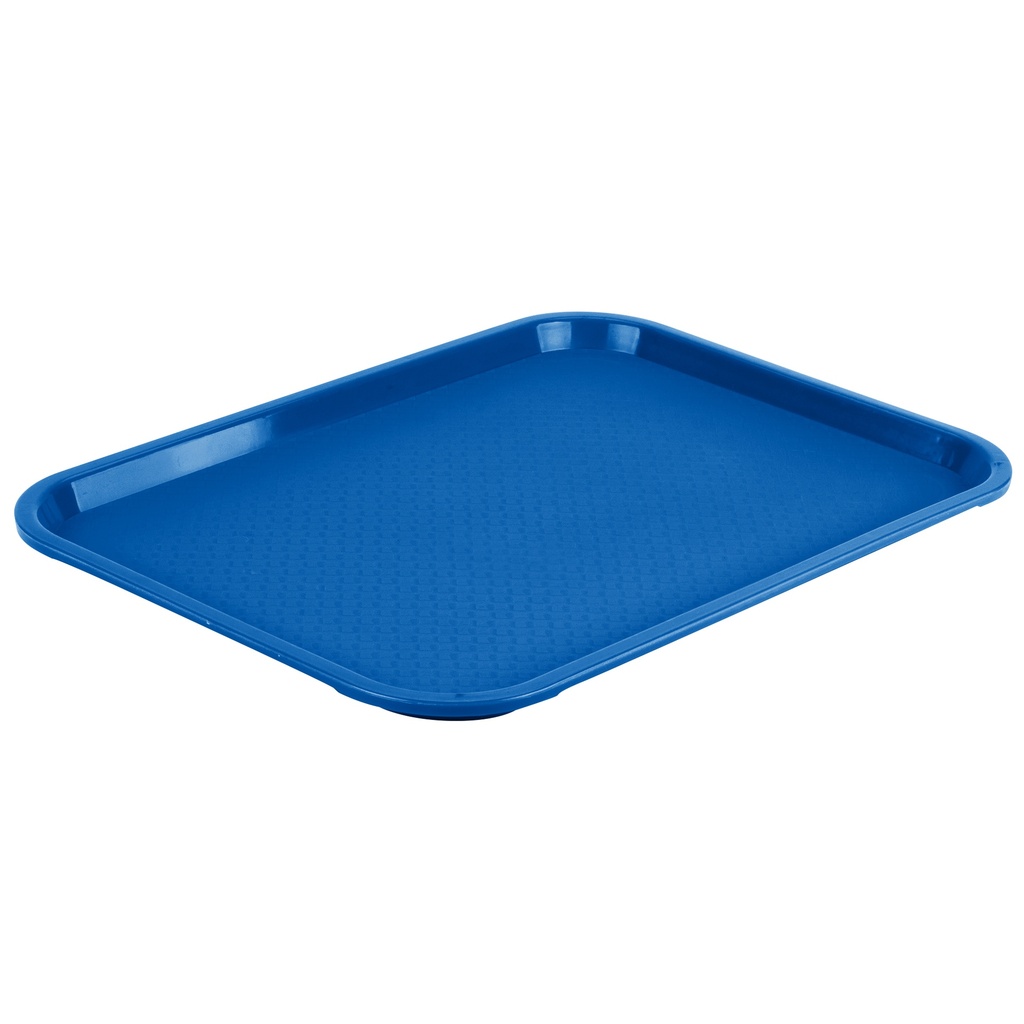Bandeja de fast-food de polipropileno de 30,5 x 40,6 cm de color azul real