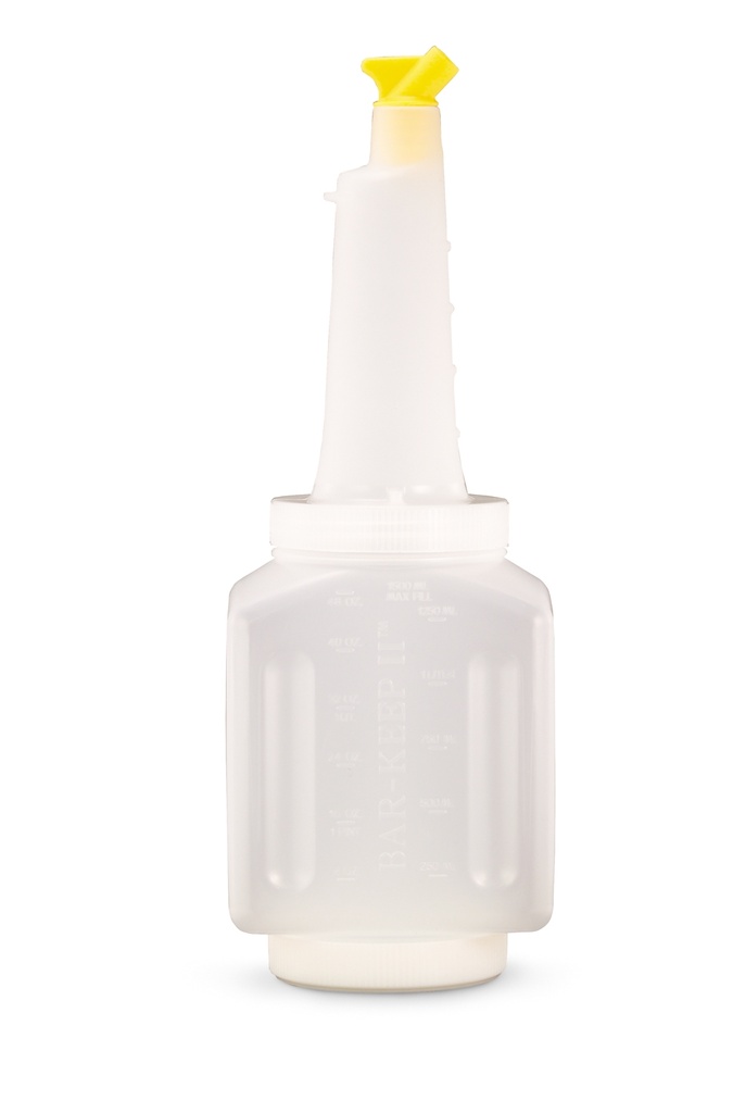 Contenedor de almacenamiento Traex® Bar Keep II™ de 1 ½ cuarto de diámetro con jarra, cuello, tapa y seis surtidos de colores estándar