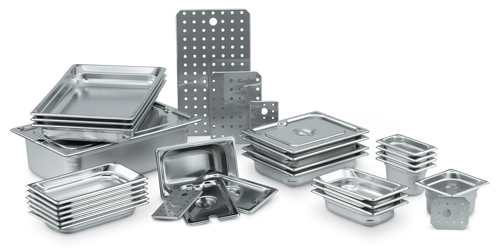 Cubeta Gastronorm Super Pan 3® de acero inoxidable de tamaño 1/3 y 200 mm de profundidad