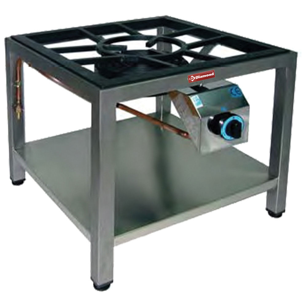 Estufa de mesa de gas para paella, ø 250, en soporte (10 kW)