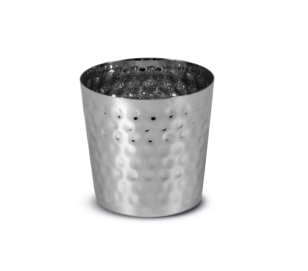 [P24412] Vaso para servir hammered de acero inoxidable