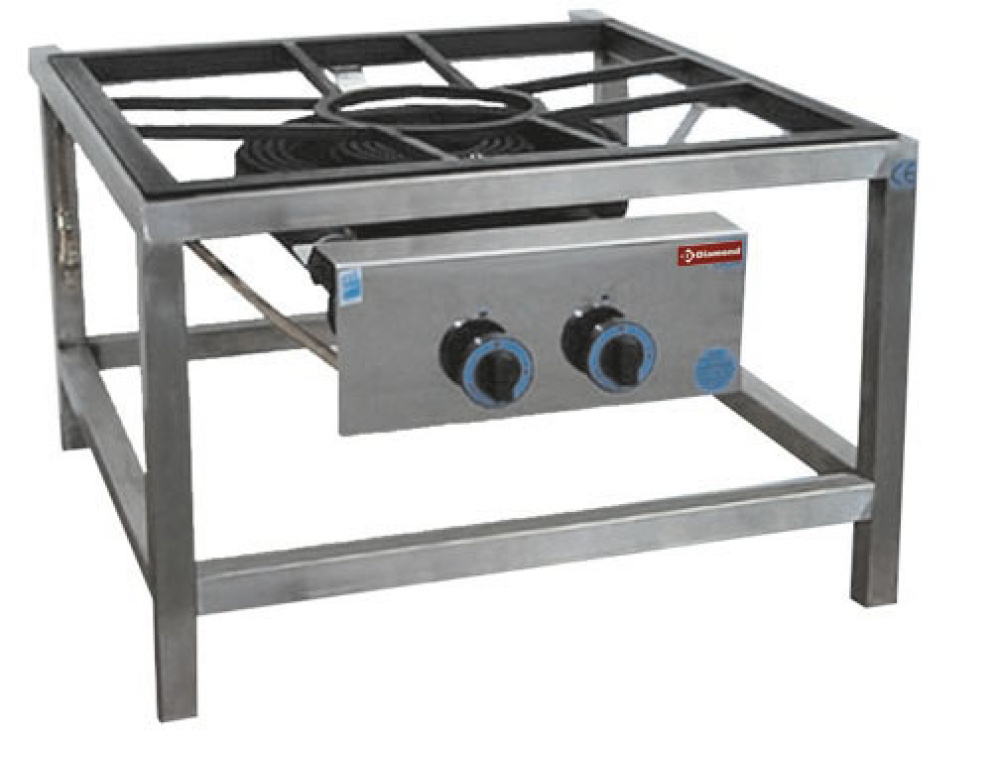 Estufa de gas para paella, ø 450, con apoyo (27,2 kW)