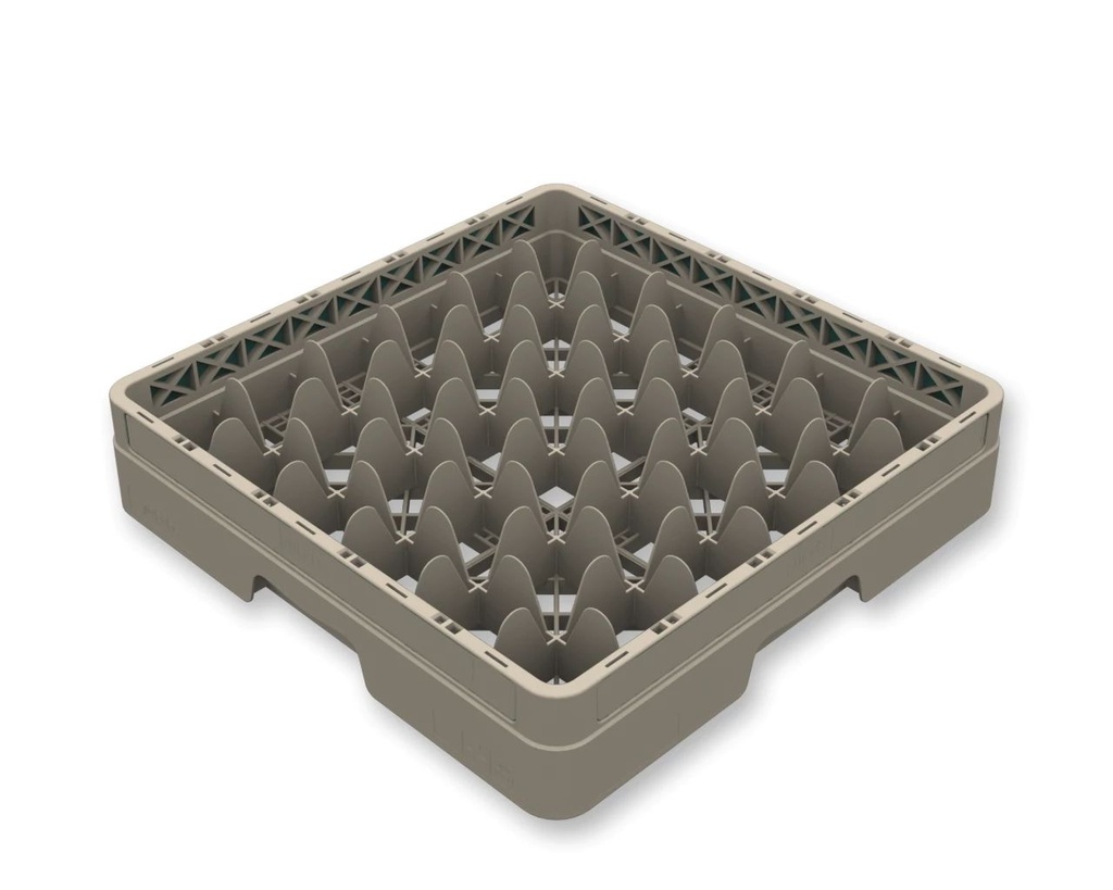 [P5360F1] Cesta cerrada Flap Rack de polipropileno de 36 compartimentos en color beige