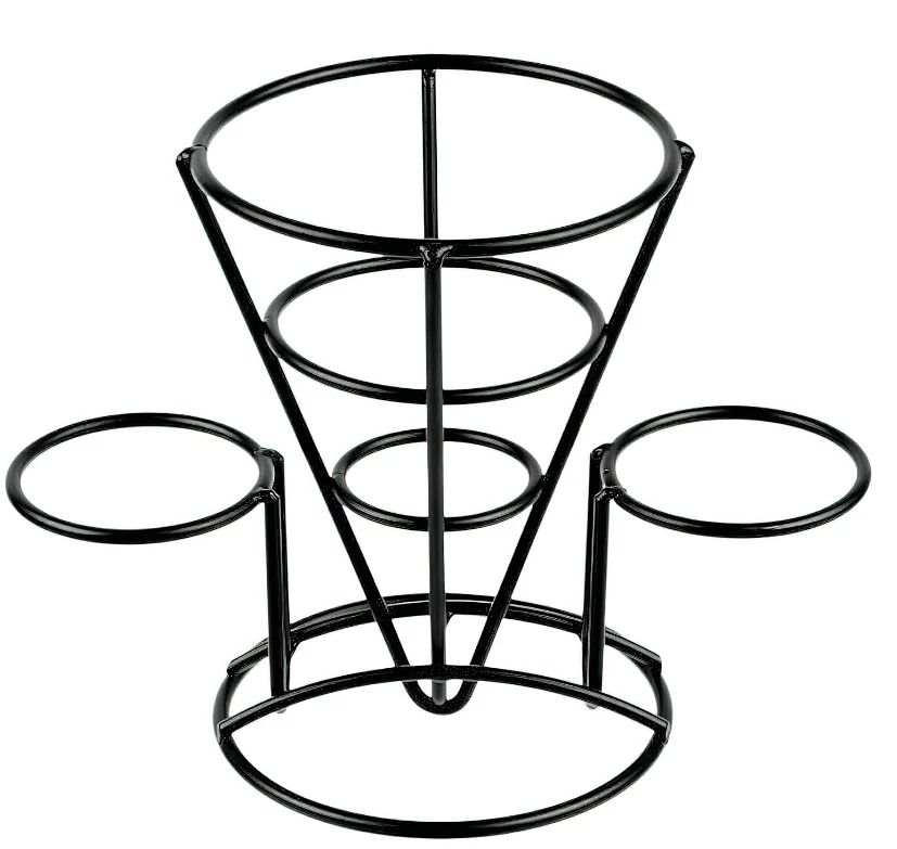[P876003] Cesta de metal en forma de cono de 13 cm compatible con 2 ramekines