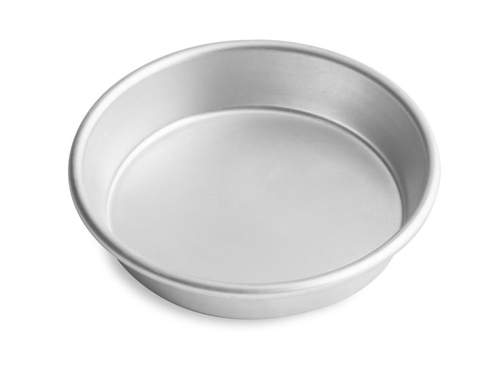 Base para pizza con acabado natural de aluminio anodizado de 40 cm y 3.8 cm de profundidad