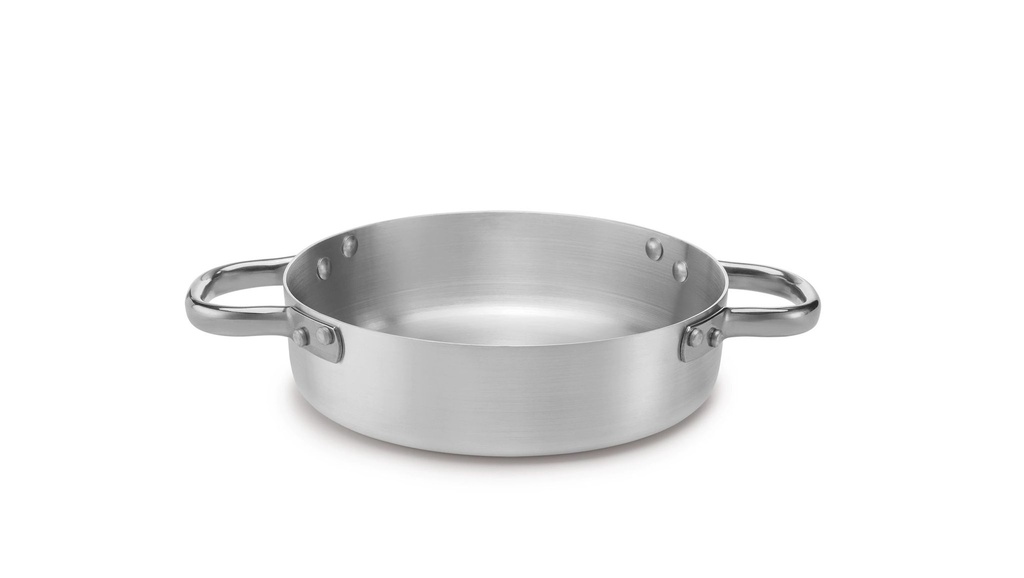 Paellera sin tapa Century de 24 centímetros de Aluminio con asas de Acero Inoxidable