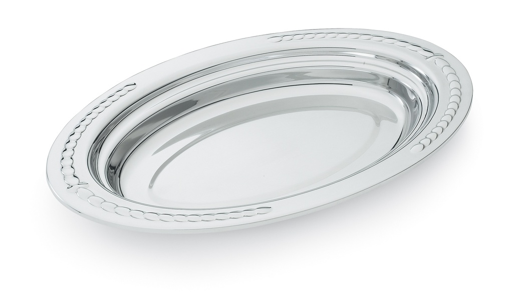 Cacerola decorativa de acero inoxidable ovalada Miramar® de 2 pulgadas de profundidad
